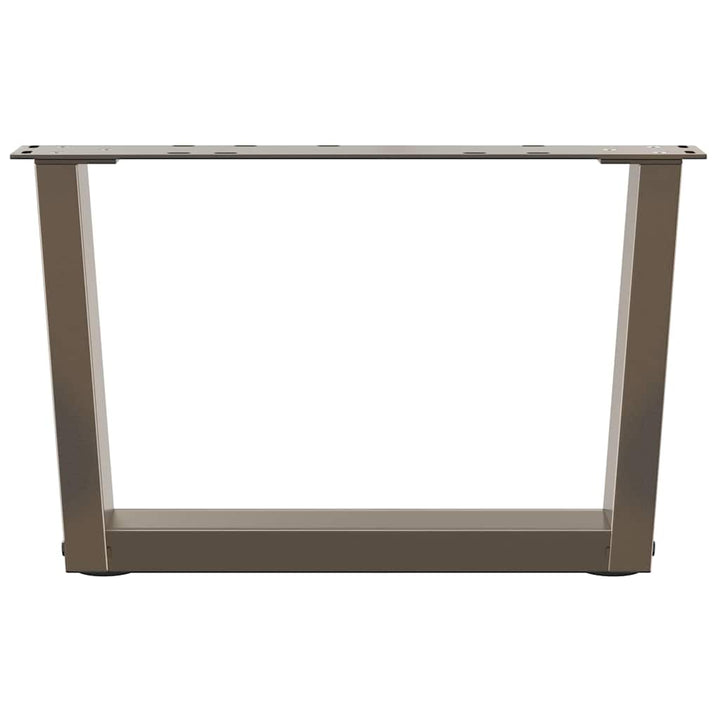sofabordsben V-formet 2 stk. naturstål 60x(30-31,3) cm stål