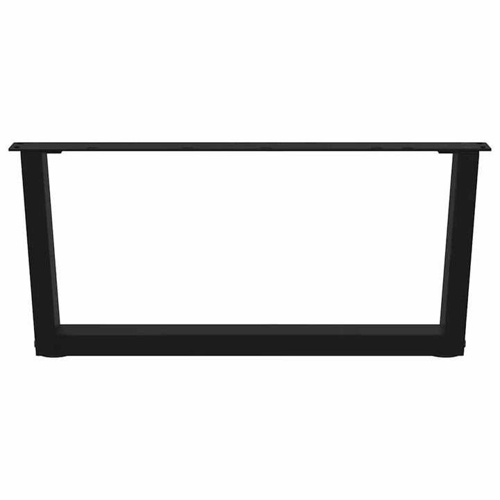 sofabordsben V-formet 2 stk. sort 70 x (30-31,3) cm stål