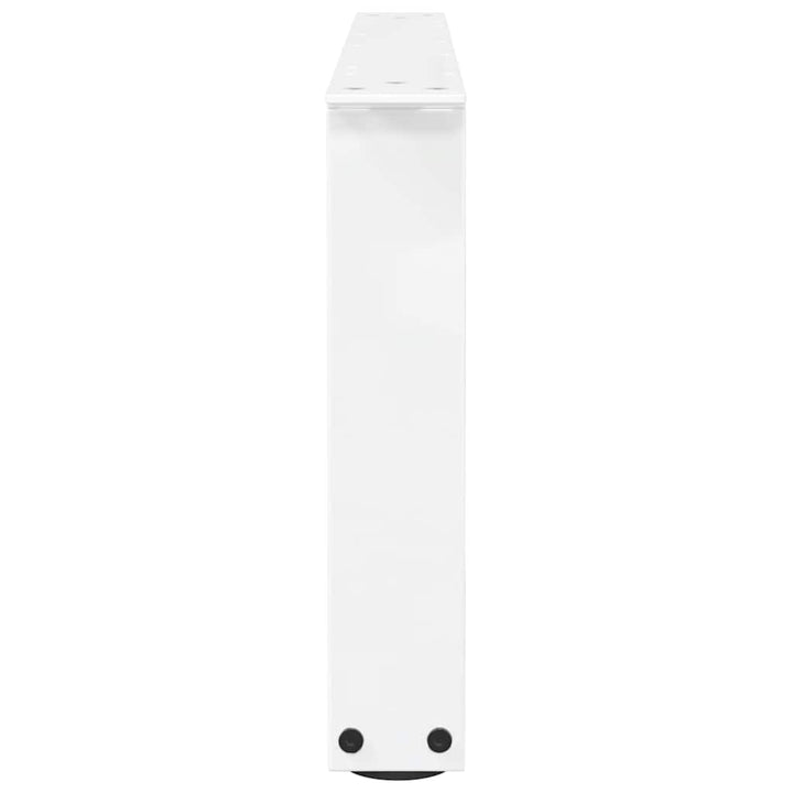 sofabordsben V-formet 2 stk. hvid 70 x (30-31,3) cm stål