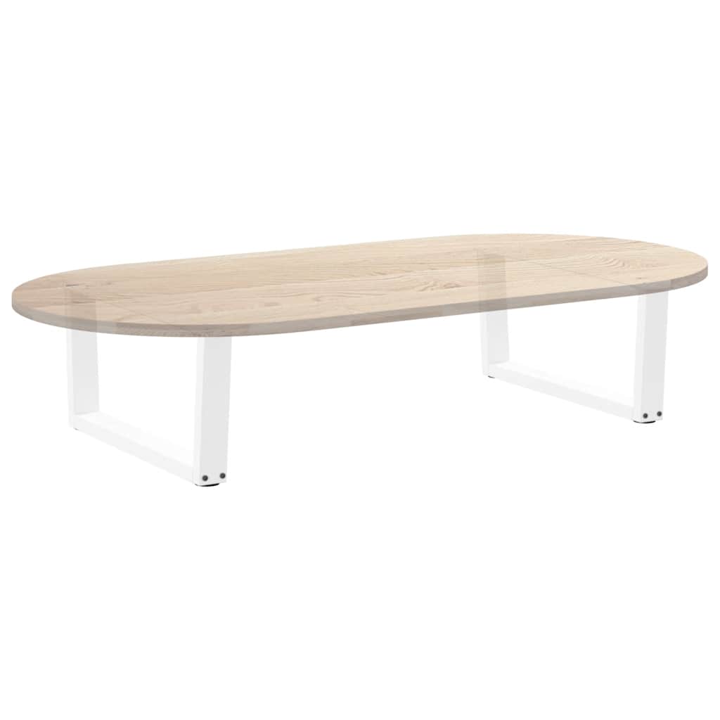 sofabordsben V-formet 2 stk. hvid 70 x (30-31,3) cm stål