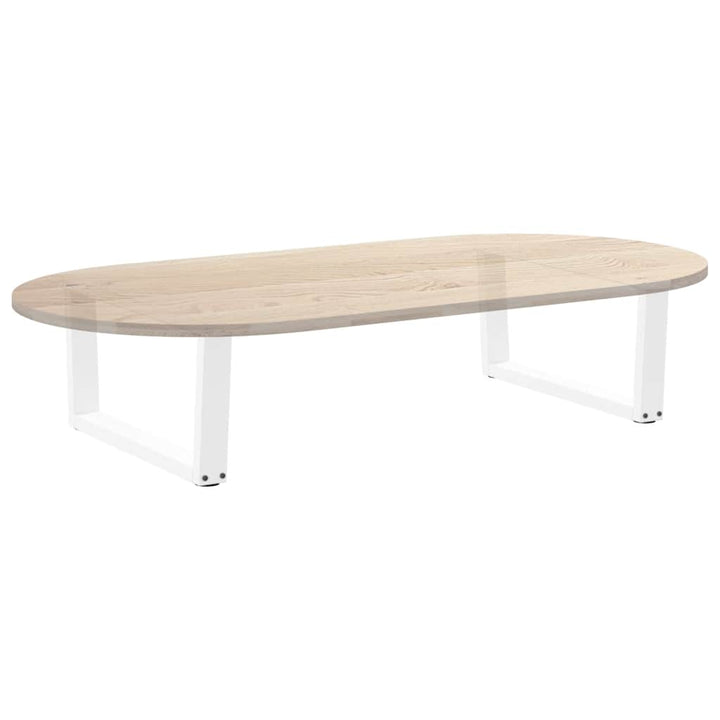 sofabordsben V-formet 2 stk. hvid 70 x (30-31,3) cm stål
