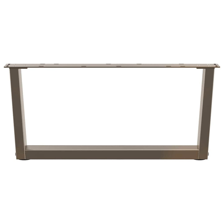 sofabordsben V-formet 2 stk. naturstål 70x(30-31,3) cm stål
