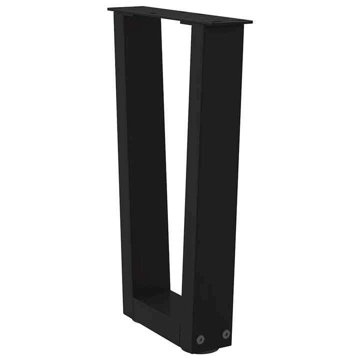 sofabordsben V-formet 2 stk. sort 28 x (42-43,3) cm stål