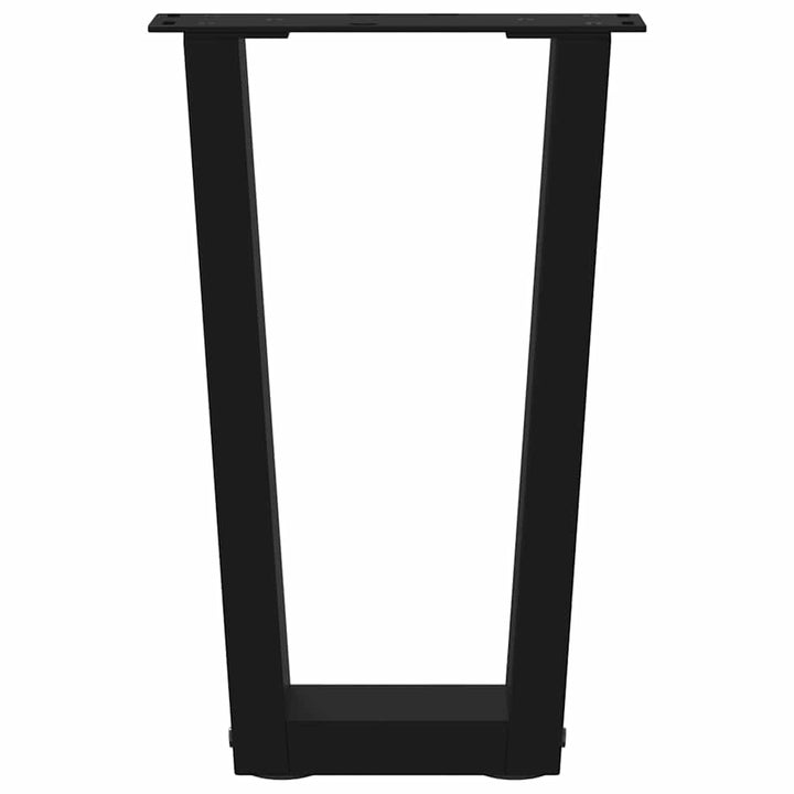 sofabordsben V-formet 2 stk. sort 28 x (42-43,3) cm stål