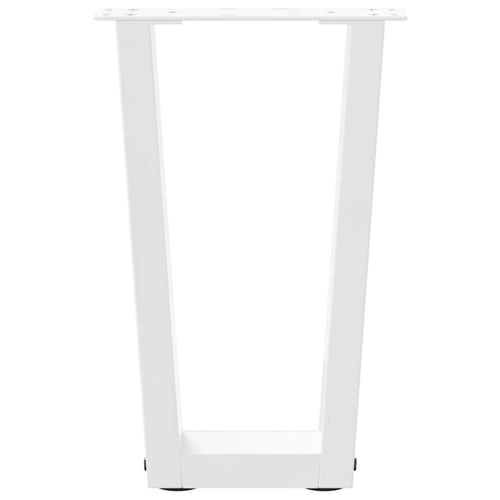 sofabordsben V-formet 2 stk. hvid 28 x (42-43,3) cm stål