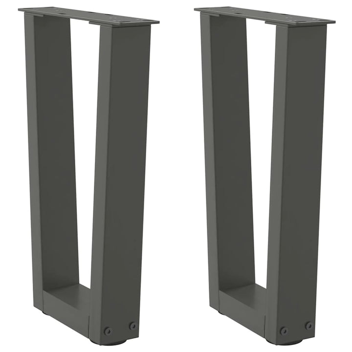 sofabordsben V-formet 2 stk. antracit 28 x (42-43,3) cm stål