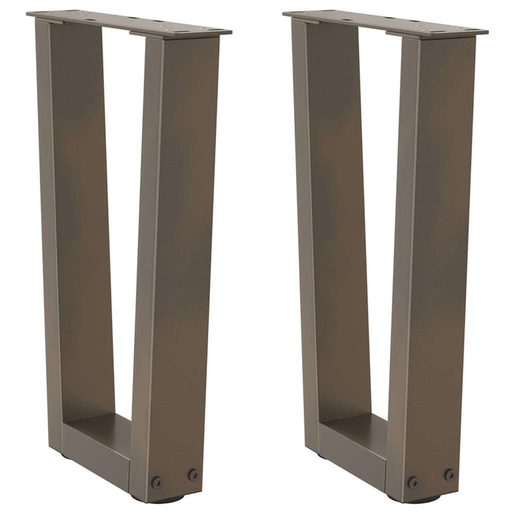 sofabordsben V-formet 2 stk. naturstål 28 x (42-43,3) cm stål