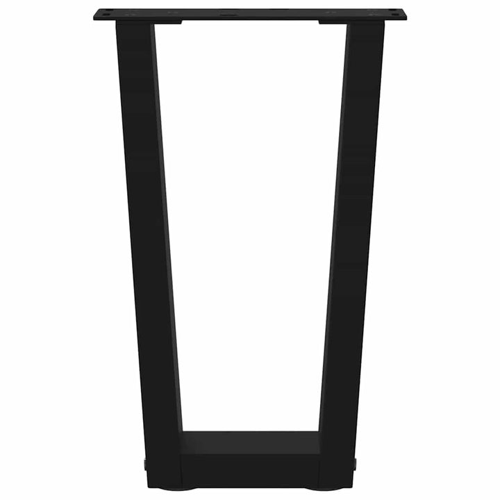sofabordsben V-formet 2 stk. sort 38 x (42-43,3) cm stål