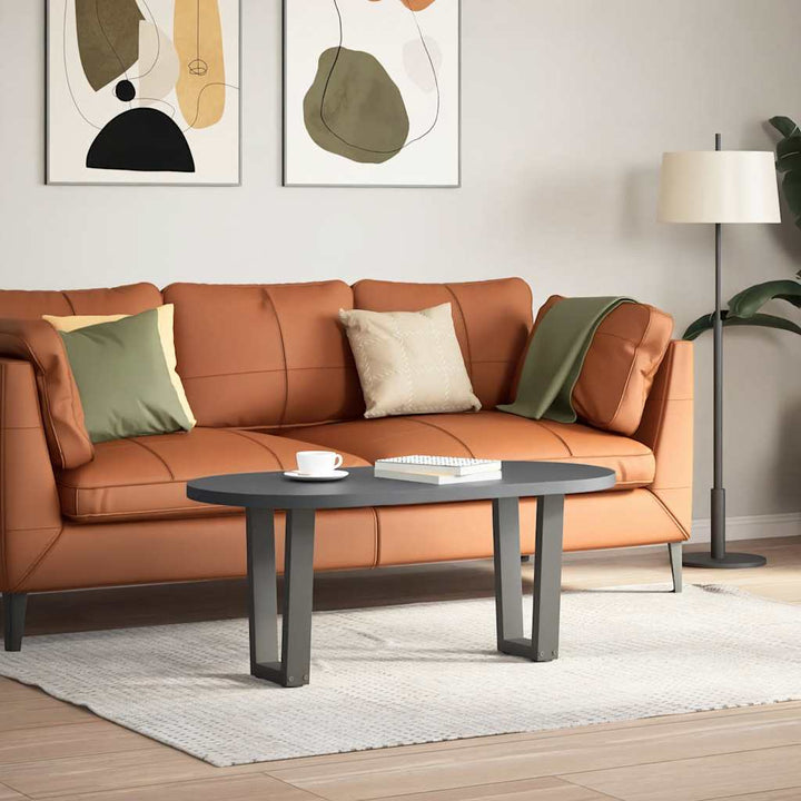 sofabordsben V-formet 2 stk. antracit 38 x (42-43,3) cm stål
