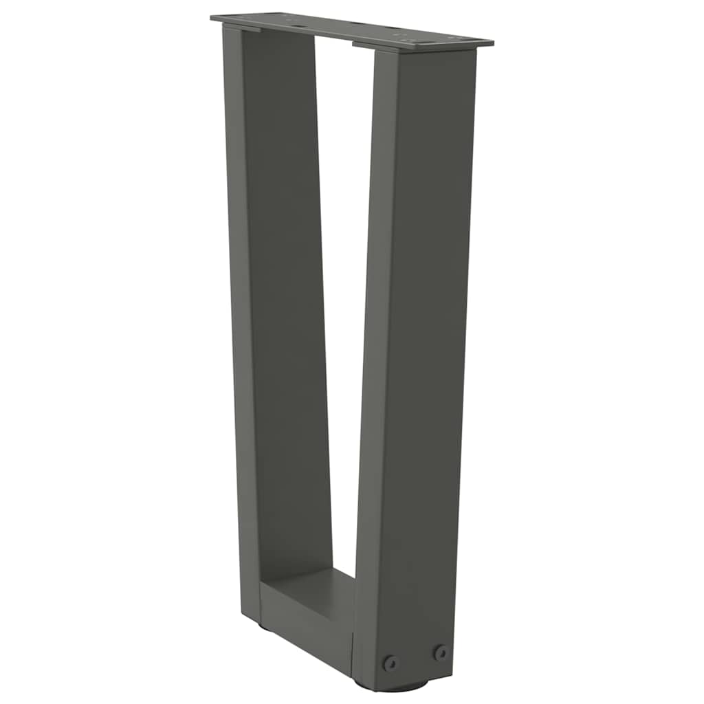 sofabordsben V-formet 2 stk. antracit 38 x (42-43,3) cm stål