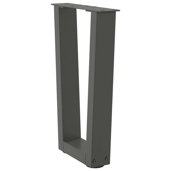 sofabordsben V-formet 2 stk. antracit 38 x (42-43,3) cm stål