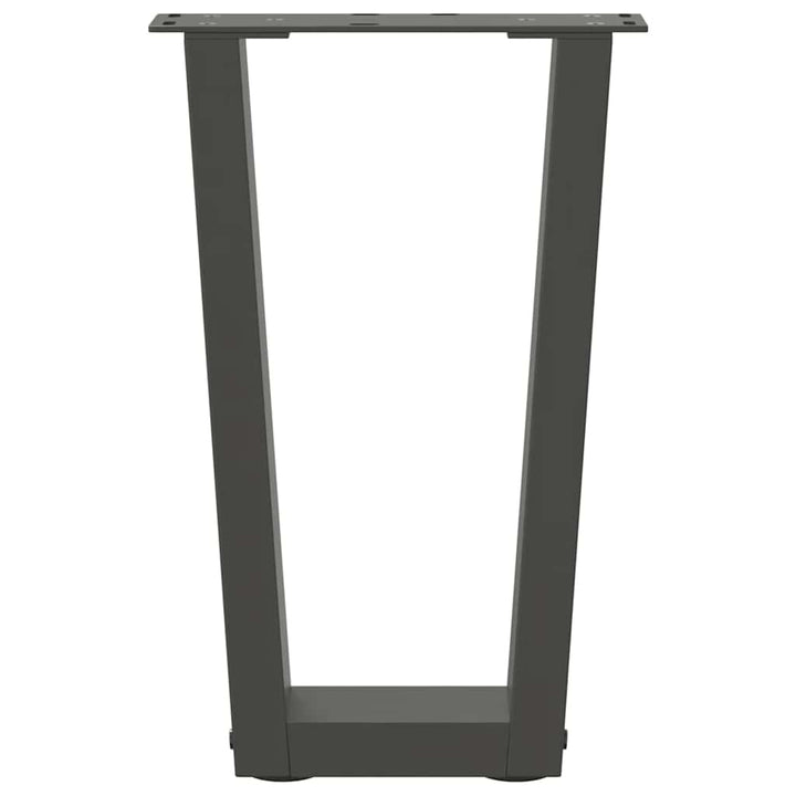 sofabordsben V-formet 2 stk. antracit 38 x (42-43,3) cm stål