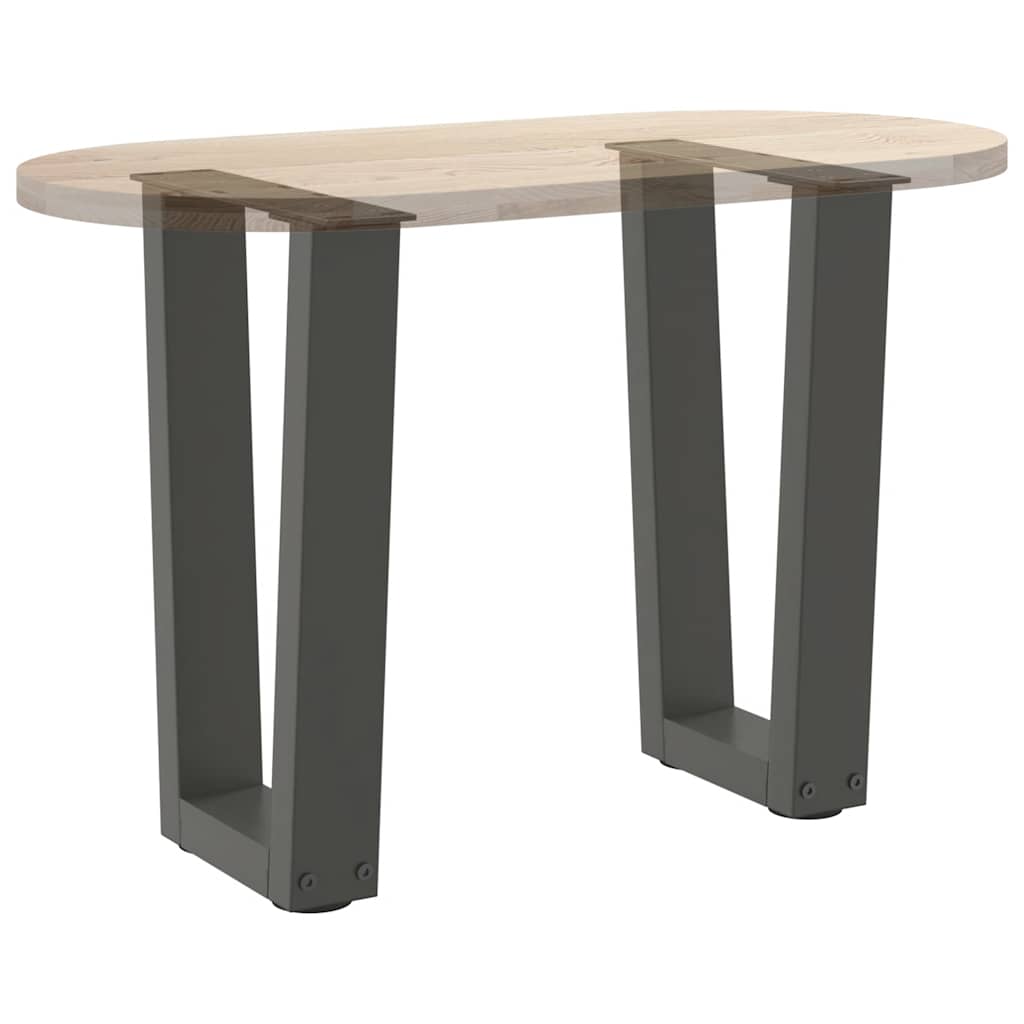 sofabordsben V-formet 2 stk. antracit 38 x (42-43,3) cm stål