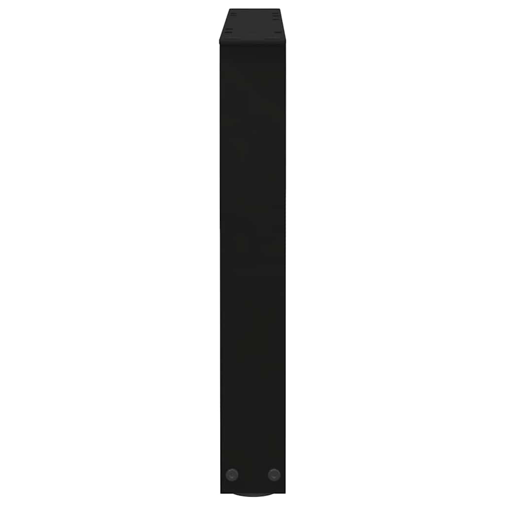sofabordben V-formet 2 stk. sort 50x(42-43,3) cm stål