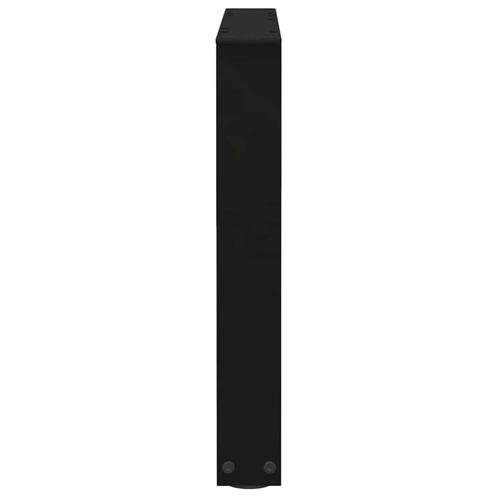 sofabordben V-formet 2 stk. sort 50x(42-43,3) cm stål