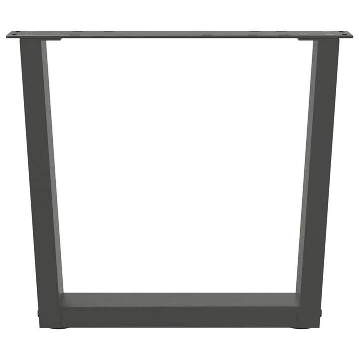 sofabordsben V-formet 2 stk. antracit 50x(42-43,3) cm stål