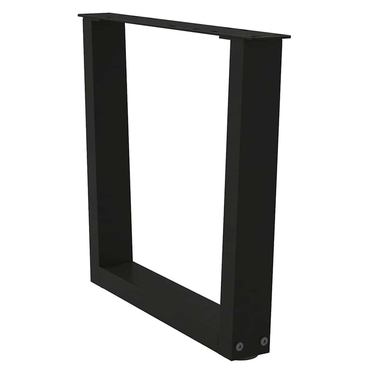sofabordsben V-formet 2 stk. sort 60 x (42-43,3) cm stål
