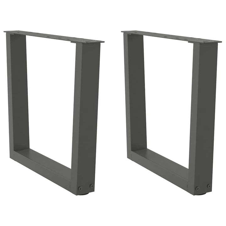 sofabordsben V-formet 2 stk. antracit 60x(42-43,3) cm stål