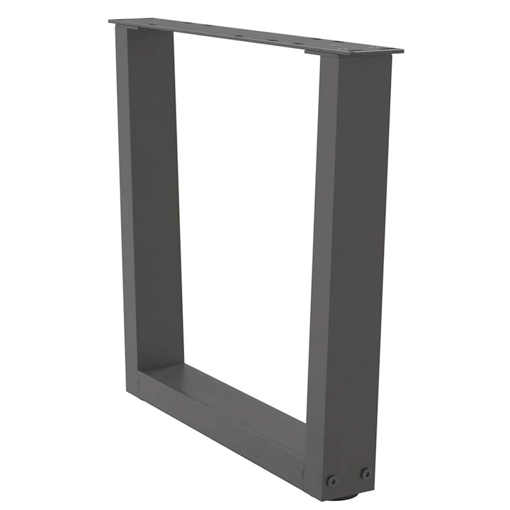 sofabordsben V-formet 2 stk. antracit 60x(42-43,3) cm stål
