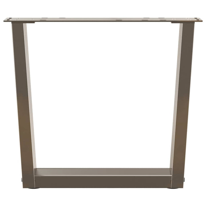 sofabordsben V-formet 2 stk. naturstål 60x(42-43,3) cm stål