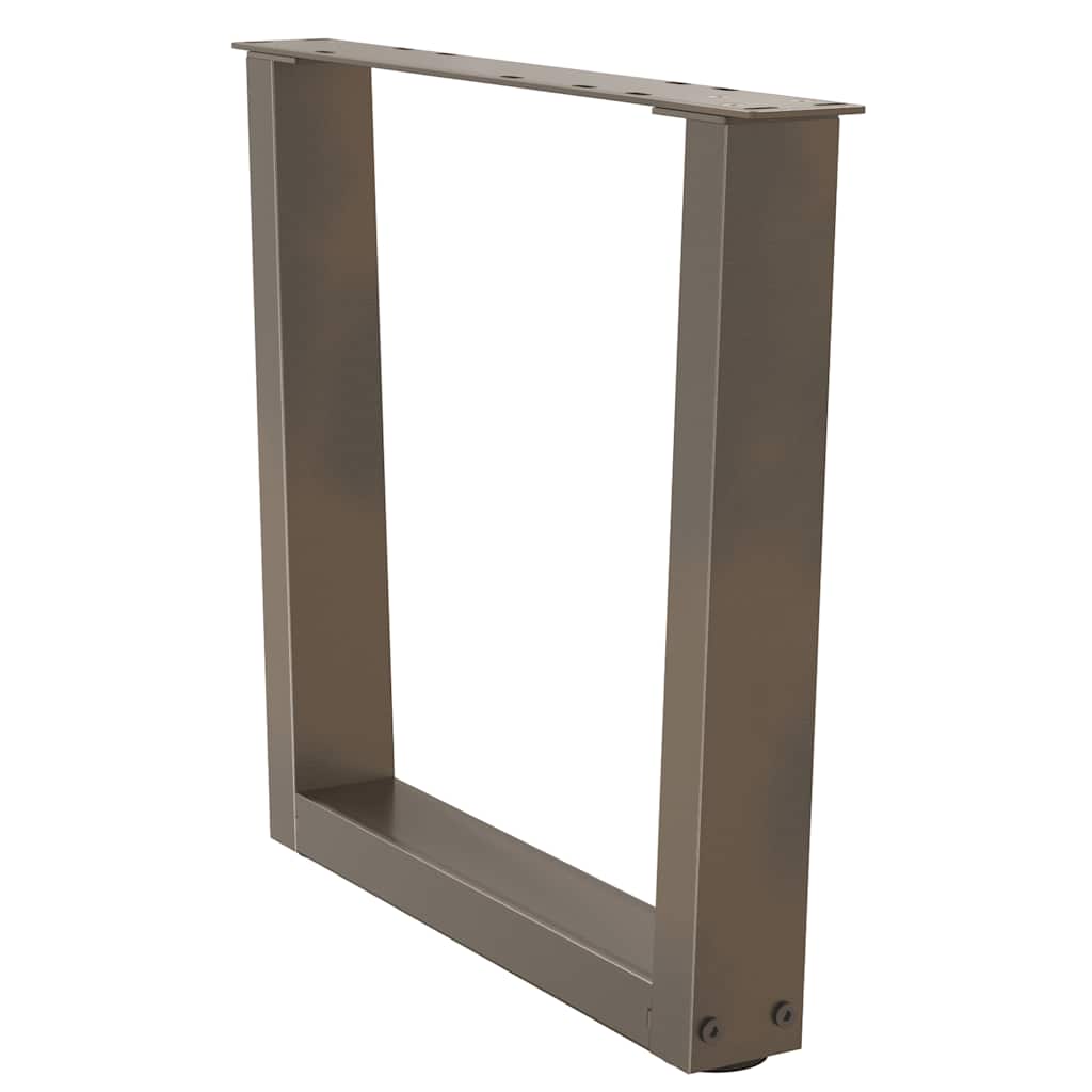 sofabordsben V-formet 2 stk. naturstål 60x(42-43,3) cm stål