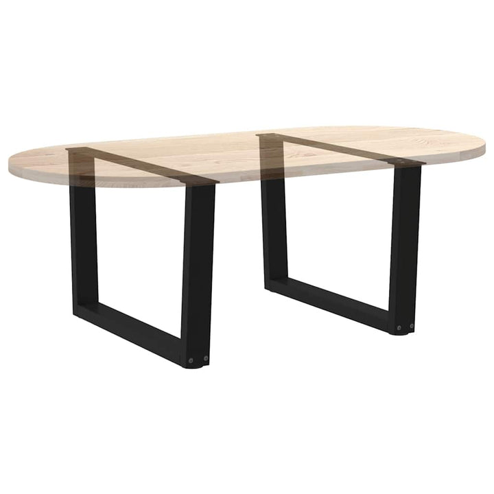 sofabordsben V-formet 2 stk. sort 70 x (42-43,3) cm stål