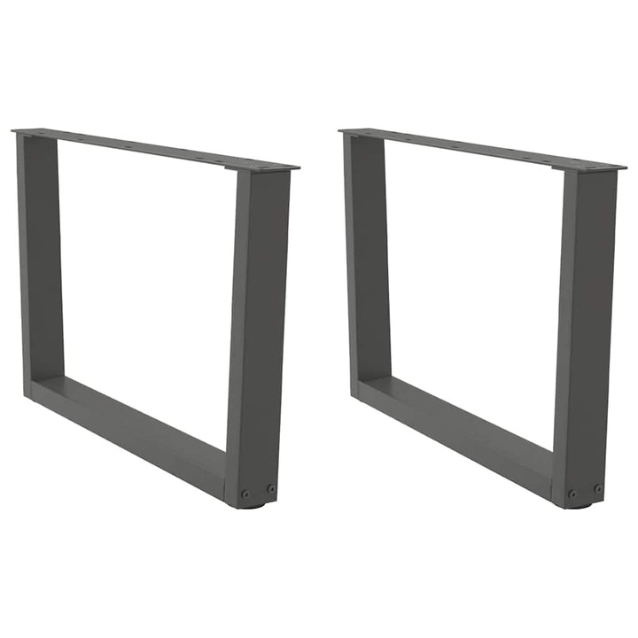 sofabordsben V-formet 2 stk. antracit 70 x (42-43,3) cm stål