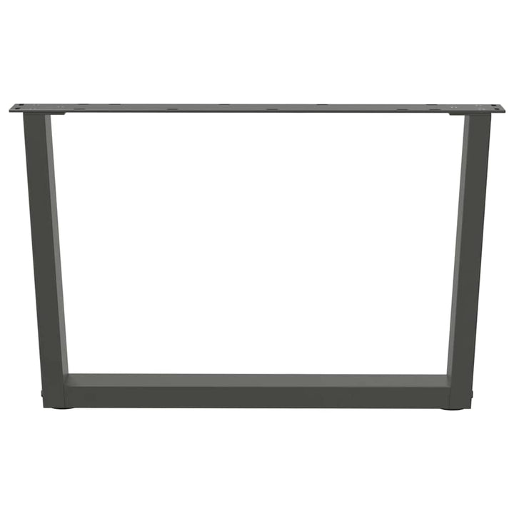 sofabordsben V-formet 2 stk. antracit 70 x (42-43,3) cm stål