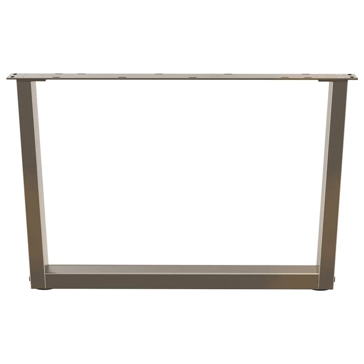 sofabordsben V-formet 2 stk. naturstål 70 x (42-43,3) cm stål