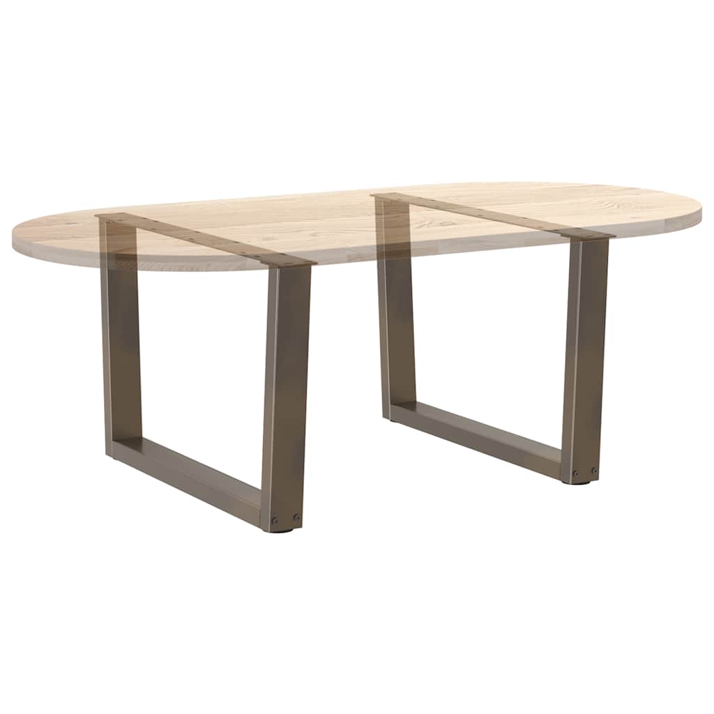 sofabordsben V-formet 2 stk. naturstål 70 x (42-43,3) cm stål