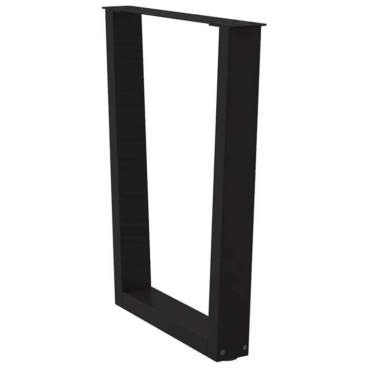 spisebordsben V-formet 2 stk. sort 60 x (72-73,3) cm stål