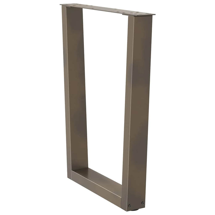 spisebordsben V-formet 2 stk. naturstål 60 x (72-73,3) cm stål