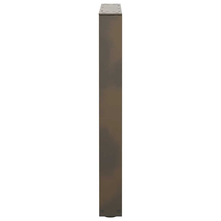 spisebordsben V-formet 2 stk. naturstål 60 x (72-73,3) cm stål