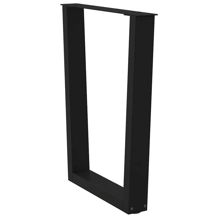 spisebordsben V-formet 2 stk. sort 70 x (72-73,3) cm stål
