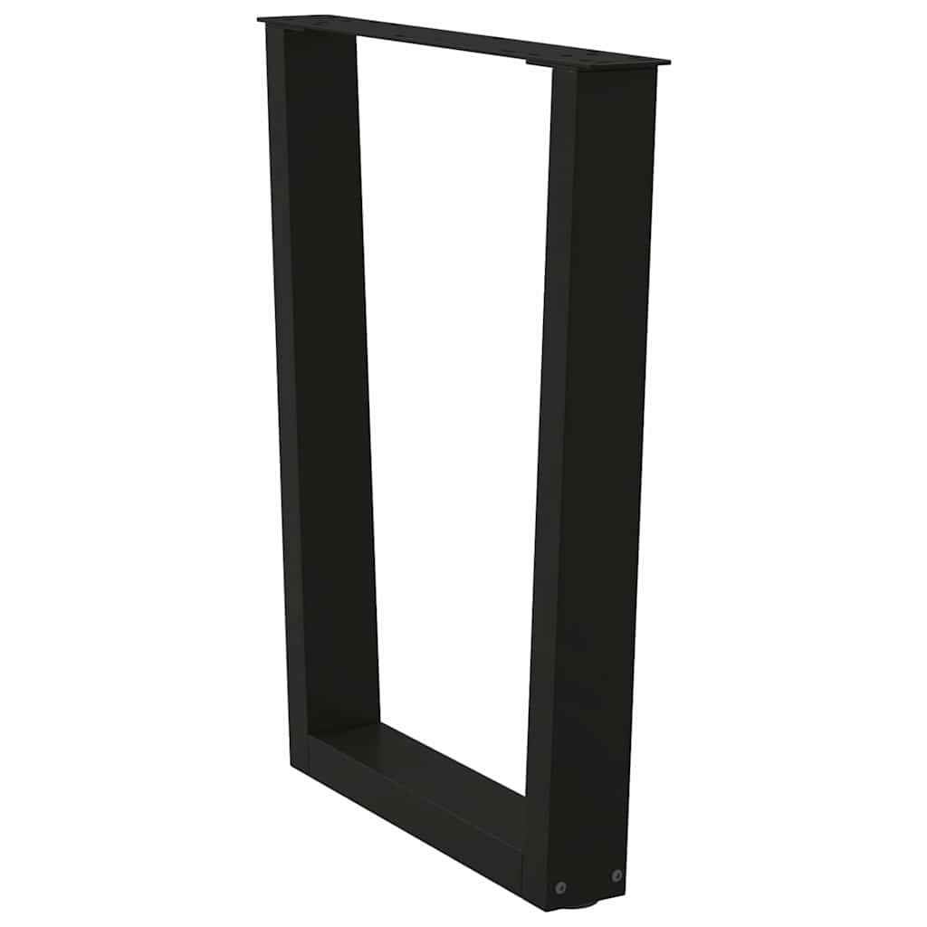 spisebordsben V-formet 2 stk. sort 70 x (72-73,3) cm stål