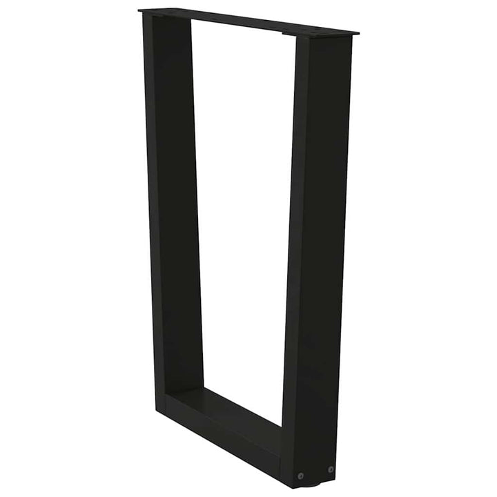 spisebordsben V-formet 2 stk. sort 70 x (72-73,3) cm stål