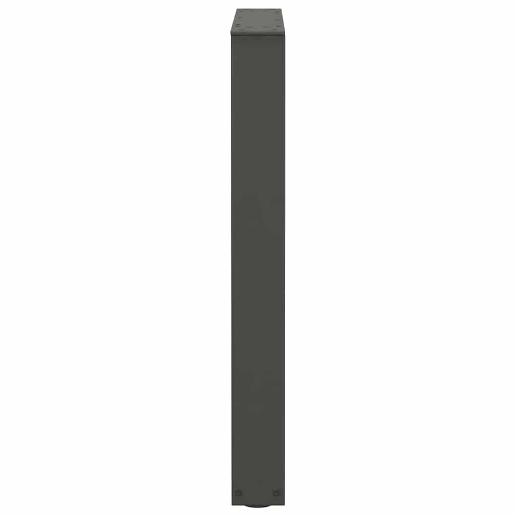 spisebordsben V-formet 2 stk. antracit 70 x (72-73,3) cm stål