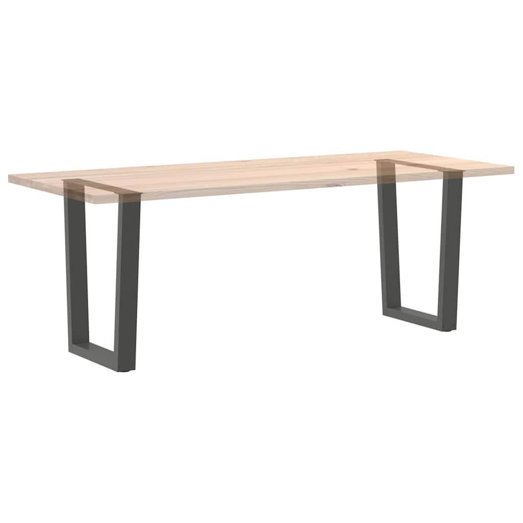 spisebordsben V-formet 2 stk. antracit 70 x (72-73,3) cm stål