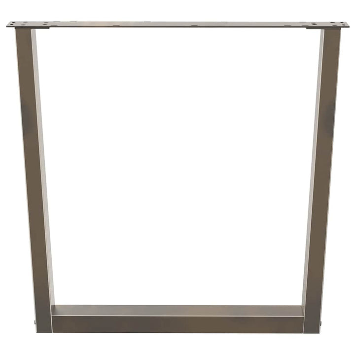 spisebordsben V-formet 2 stk. naturstål 80x(72-73,3) cm stål