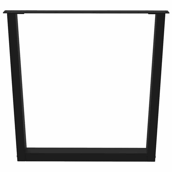 spisebordsben V-formet 2 stk. sort 90 x (72-73,3) cm stål