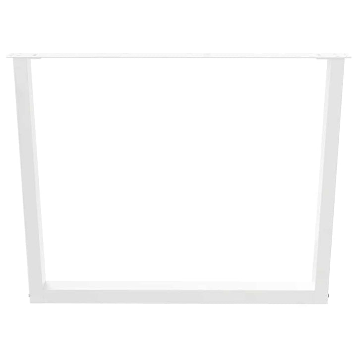 spisebordsben V-formet 2 stk. hvid 100x(72-73,3) cm stål