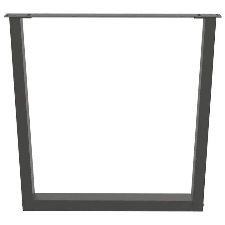 spisebordsben V-formet 3 stk. antracit 80x(72-73,3) cm stål