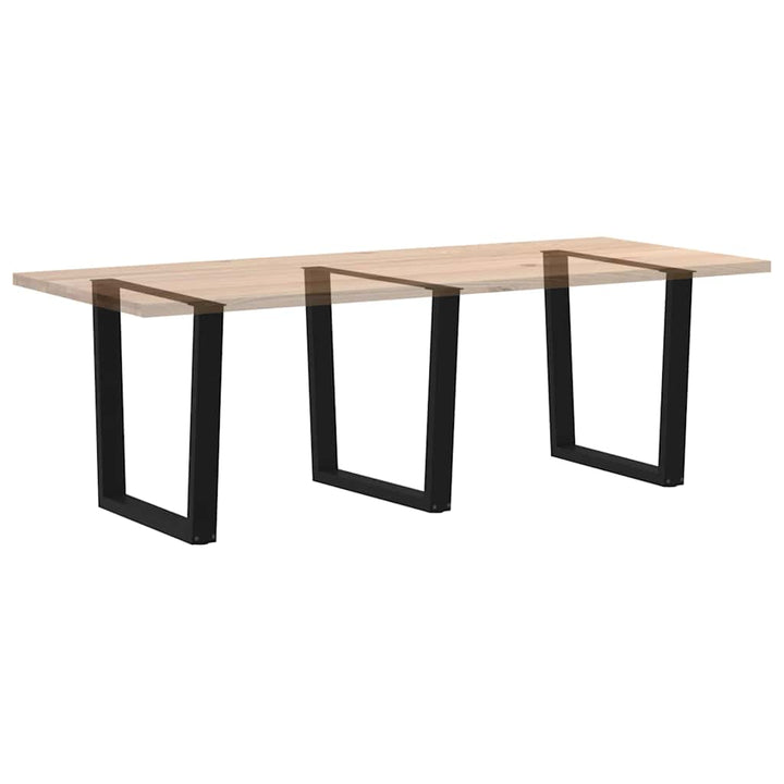spisebordben V-formet 3 stk. sort 90 x (72-73,3) cm stål