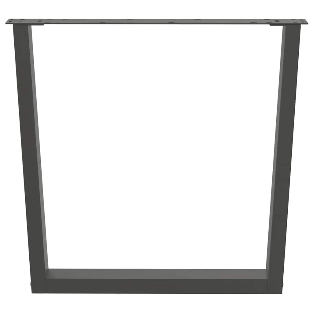 spisebordsben V-formet 3 stk. antracit 90 x (72-73,3) cm stål