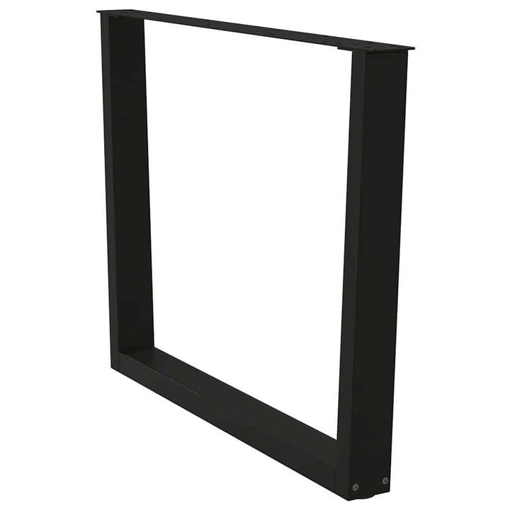 spisebordsben V-formet 3 stk. sort 100x(72-73,3) cm stål