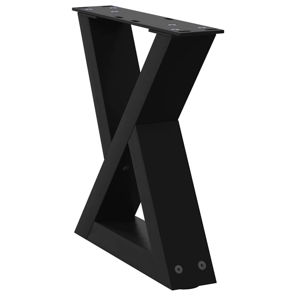 sofabordsben 2 stk. sort 40x(30-31,3) cm stål