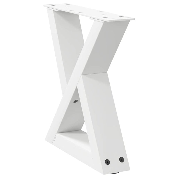sofabordsben 2 stk. hvid 40x(30-31,3) cm stål