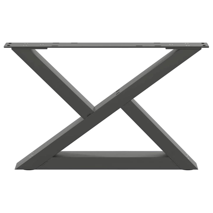 sofabordsben 2 stk. antracit 50x(30-31,3) cm stål