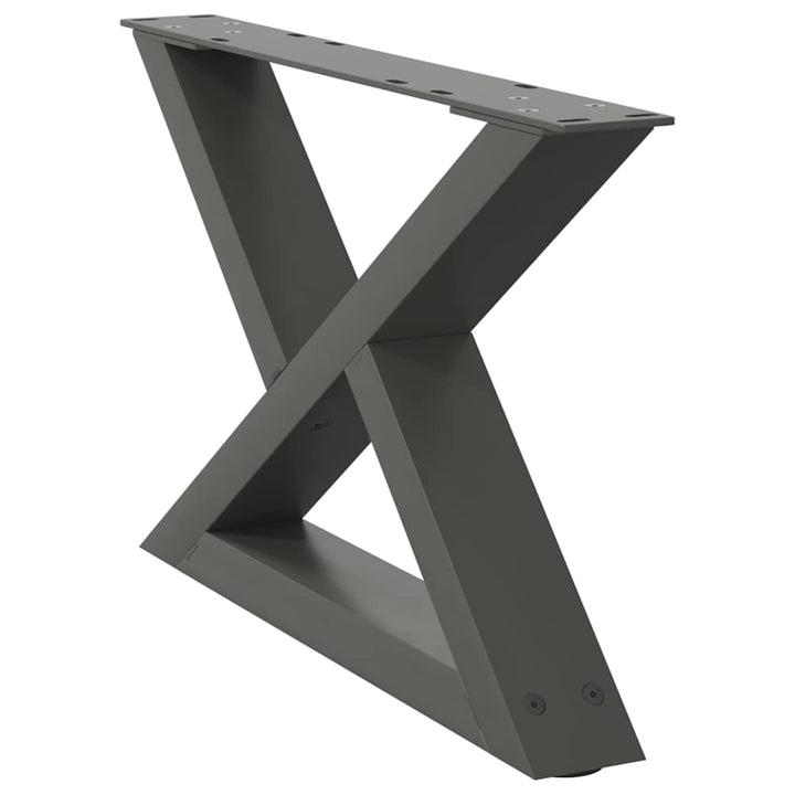 sofabordsben 2 stk. antracit 60 x (30-31,3) cm stål