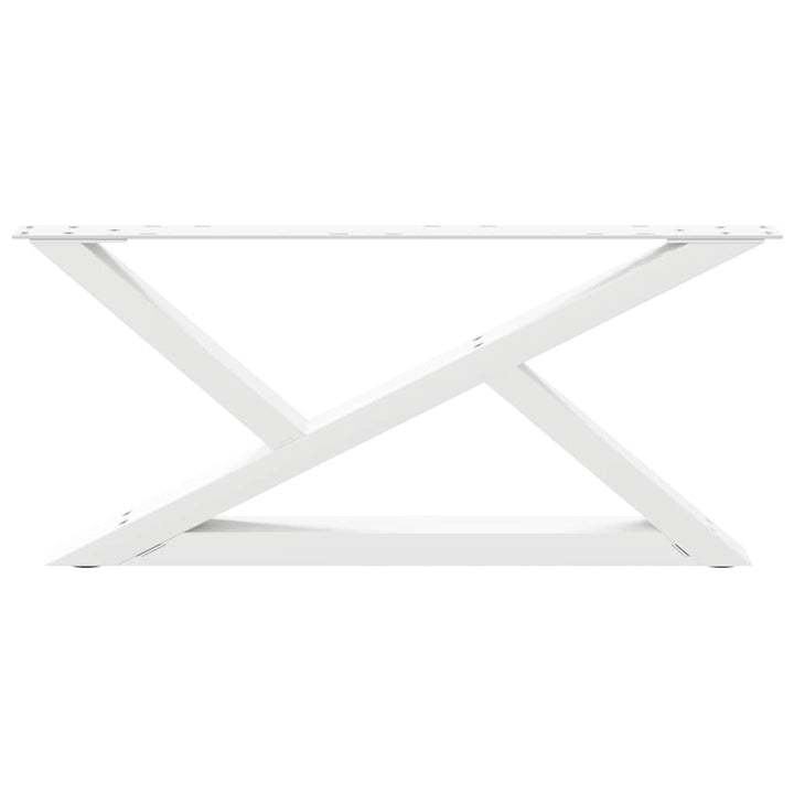 sofabordsben 2 stk. hvid 70 x (30-31,3) cm stål